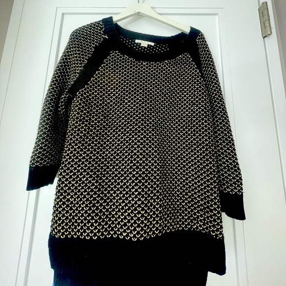 Cooper and Ella Small Knit Sweater, Black and Gold Thread - Picture 1 of 2